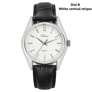 ★US Pre-Owned★Chameri 40mm VH31 Quartz Sweep Second Watch GS02