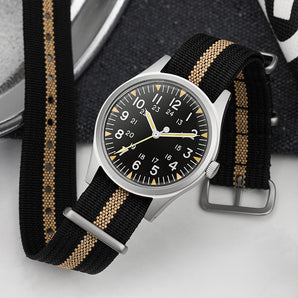 ★US Pre-Owned★Militado Miyota Super 2035 Movement 36mm Field Watch ML07C- 99%New