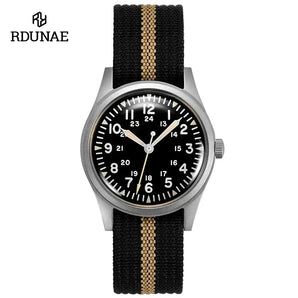 ★US-Pre-Owned★Rdunae RA03 Retro Khaki Field Quartz Watch