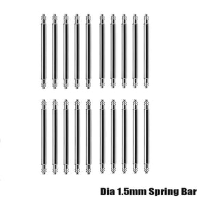 10PCS Dia 1.5/1.8mm Spring Bars for 18/20/22mm Watch Strap