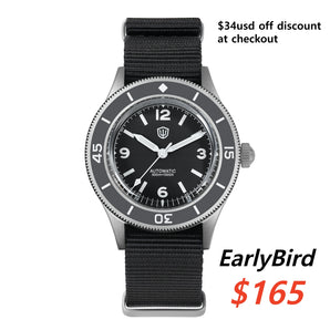 🔥EarlyBird🔥Watchdives WD50Ti Titanium 50-Fathoms NH35 Dive Watch