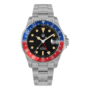 Watchdives WD0014 Aluminum Bezel Vintage NH34 GMT Watch